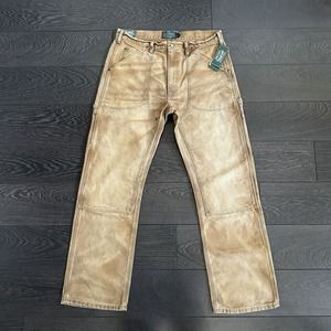 Polo Country Ralph Lauren Pants Brown Double Knee Duck Canvas Work